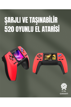 P5 GamePad Retro Konsol – Nostaljik Oyun Deneyimi, 520 Klasik Oyun Seçeneği