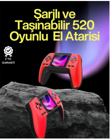 P5 Retro GamePad – 520 Klasik Oyunlu Tak-Çalıştır Mini Konsol