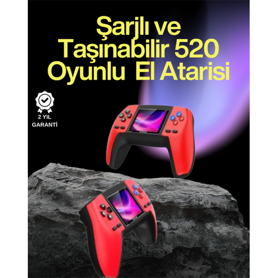 P5 Retro GamePad – 520 Klasik Oyunlu Tak-Çalıştır Mini Konsol