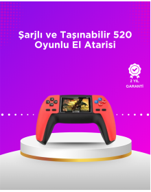 P5 Taşınabilir Retro Konsol – 520 Oyun, Ergonomik Tasarım, Nostaljik Eğlence