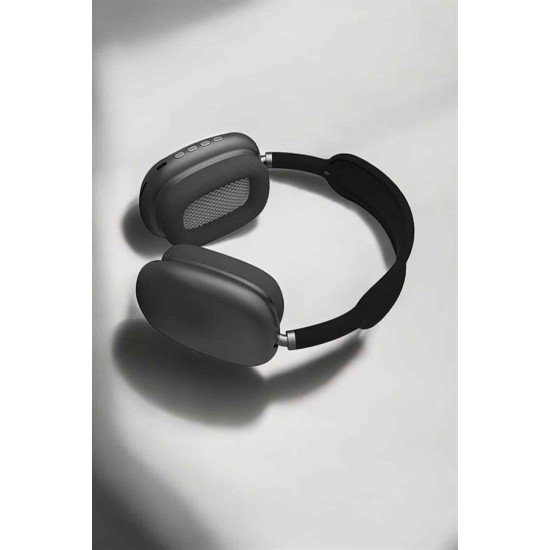 P9 Plus Hi-fi Ses Kalitesi Ayarlanabilir Mikrofonlu Bluetooth Kulaklık Siyah