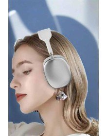 P9 Plus Kablosuz Kulak Üstü Bluetooth Kulaklık Beyaz Yüksek Ses Kaliteli