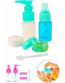 Parfüm Şişesi - Kozmetik Şişesi - 5li Seyahat Doldurulabilir Kozmetik Seti