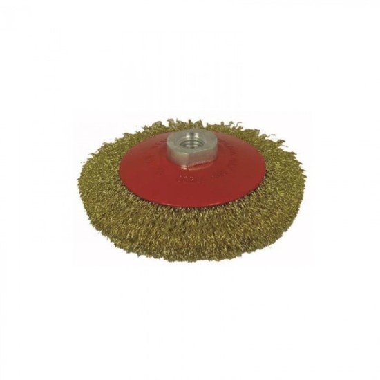 Partner 03031 M14 Vidalı Sarı Telli Fırça 100 mm Partner 03031 M14 Vidalı Sarı Telli Fırça 100 mm