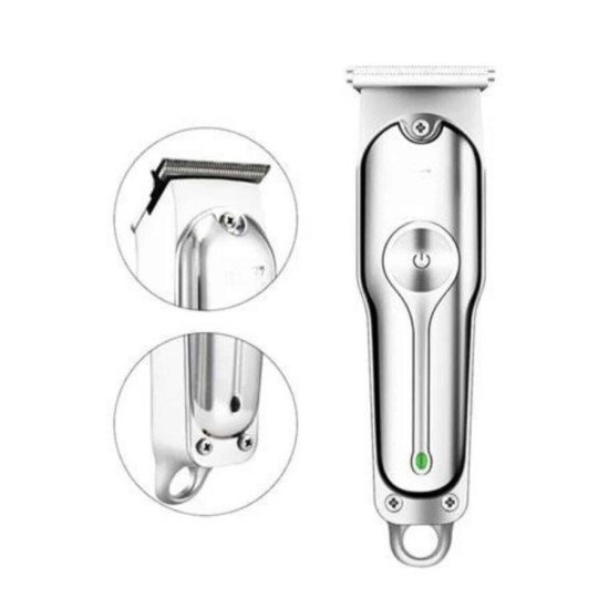 Paslanmaz Çelik Bıçaklı Kablosuz Şarjlı Dijital Göstergeli Tıraş Makinesi