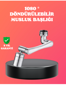 1080° Dönebilen Püskürtme Filtreli Musluk Başlığı Su Tasarruflu