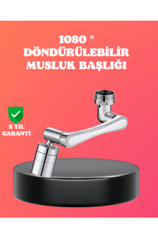 1080° Dönebilen Püskürtme Filtreli Musluk Başlığı Su Tasarruflu