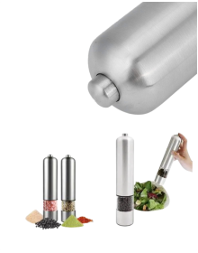 Pilli Otomatik Baharat Değirmeni Gıda Sınıfı Çelik Sessiz Öğütücü Alet