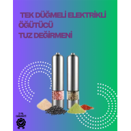 Paslanmaz Çelik Otomatik Baharat Öğütücü Pille Çalışan Tek Tuşlu Kullanım