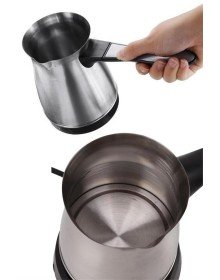 Paslanmaz Çelik Türk Kahvesi Makinesi 6 Fincan Kpasiteli Elektrikli Cezve