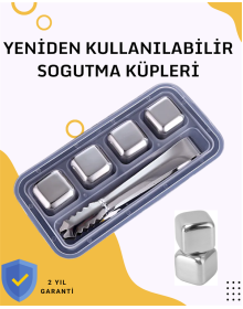 Paslanmaz Metal Buz Küpleri-Çok Amaçlı Kullanıma Uygun