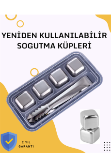 Paslanmaz Metal Buz Küpleri-Çok Amaçlı Kullanıma Uygun