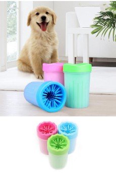 Pati Ayak Yıkama Kovası Silikon Jel Fırçalı Kedi Köpek  (Küçük)