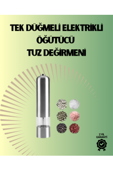 Pilli Otomatik Baharat Değirmeni Gıda Sınıfı Çelik Sessiz Öğütücü Alet