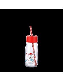 Pipetli Su Ve Süt Şişesi Cam 250 ML - Kırmızı