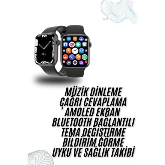 Plastik Kordonlu Kalp Atışı Uyku Takibi ve Çağrı Cevaplayabilen Akıllı Saat