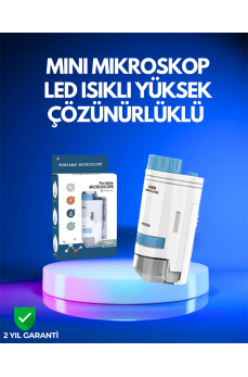 PMMA Optik Lensli Kompakt Taşınabilir Mikroskop