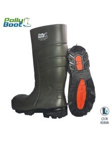 Pollyboot Vega 44 Numara Çelik Burunlu Çizme Poliüratan
