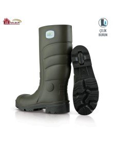 Pollyboot Vega 44 Numara Çelik Burunlu Çizme Poliüratan