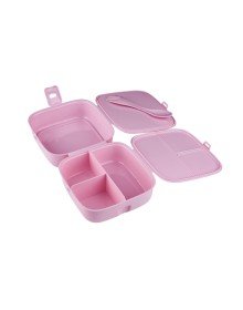 4 Bölmeli Çatallı Beslenme Kabı - Diyet Kabı Karışık Renklerdedir