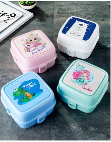 Porky Lol Desenli 4 Bölmeli Çatallı Beslenme Kabı - Diyet Kabı