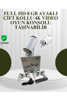 Portatif 4K Projeksiyon – 4.000 Uygulama, Kablosuz Yansıtma ve Bluetooth 5.0