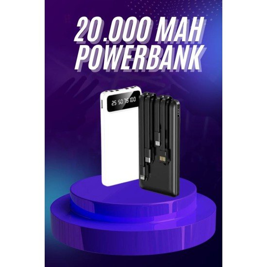 Powerbank 20.000 MAH Hızlı Şarj Özellikli Taşınabilir USB Girişli Powerbank 20.000 MAH Hızlı Şarj Özellikli Taşınabilir USB Girişli