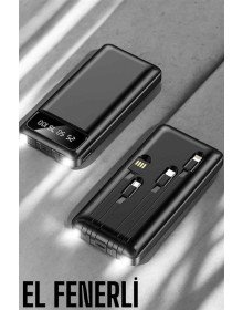 Powerbank 20.000 Mah Dijital Göstergeli LCD Ekran Uzun Pil Ömrü