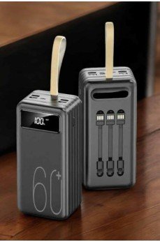Powerbank 60.000 MAH 4 Portlu Uzun Şarj Süreli Dijital Göstergeli