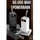 Powerbank 60.000 MAH Dijital Göstergeli 4 Portlu Taşınabilir