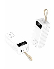 Powerbank 60.000 Mah Taşınabilir Şarj Hızlı El Fenerli Dijital Göstergeli