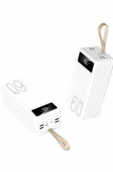 Powerbank 60.000 Mah Taşınabilir Şarj Hızlı El Fenerli Dijital Göstergeli