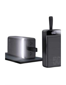 Powerbank Çoklu Şarj Girişi 50.000 Mah Taşınabilir Dijital Göstergeli