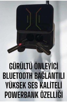 Powerbankli Bluetooth Kulaklık Yüksek Ses Kaliteli Kablosuz