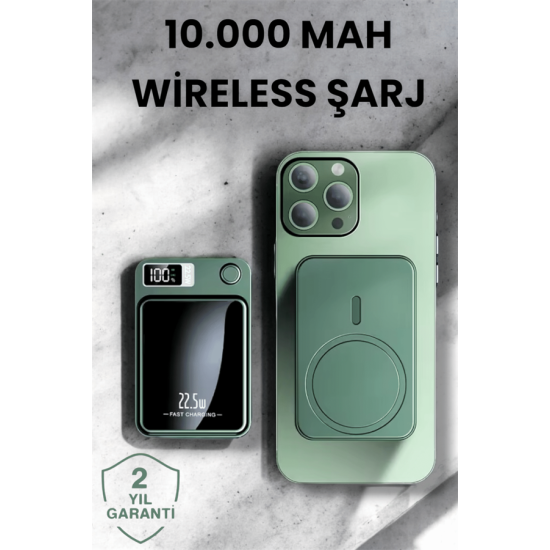 Pratik ve Taşınabilir 10.000 mAh Wireless Powerbank Hızlı Şarj Avantajı