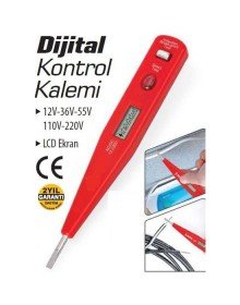 Profesyonel Dijital Kontrol Kalemi Tornavida Voltaj Ölçer
