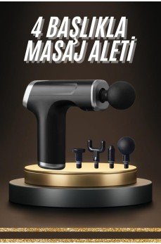 Profesyonel Masaj Tabancası Sporcu Masaj Aleti 4 Başlıklı Şarjlı Titreşimli Profesyonel Masaj Tabancası Sporcu Masaj Aleti 4 Başlıklı Şarjlı Titreşimli