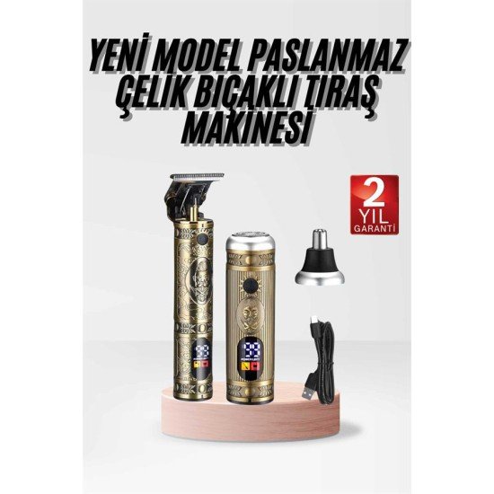 Profesyonel Saç Sakal Vücut Kulak ve Burun Tıraş Makinesi 3 Başlıklı Profesyonel Saç Sakal Vücut Kulak ve Burun Tıraş Makinesi 3 Başlıklı