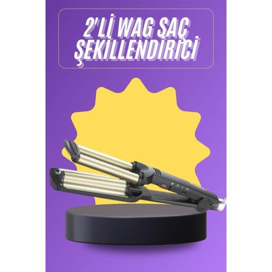 Profesyonel Seramik Kaplama Saç Şekillendirici Wag Maşa Isı Ayarlı
