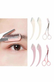 Profesyonel Taraklı Kaş Usturası ve Kaş Makası Bıyık Alma Kaş Usturası