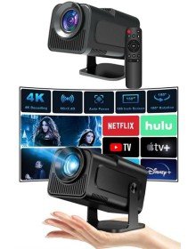 Projektör Siyah Android Taşınabilir Sinema Projeksiyon Wifi Destekli En Güncel Sürüm Akıllı