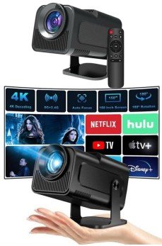 Projektör Siyah Android Taşınabilir Sinema Projeksiyon Wifi Destekli En Güncel Sürüm Akıllı