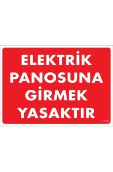 Elektrik Panosu Levhası 25x35 KOD:1118
