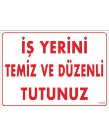 Temizlik Düzen Uyarı Levhası 25x35 KOD:1200