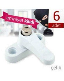 Pvc Kapı Pencere Emniyet Kilidi -  Pimapen Kilidi - ÇELİK - 6 Adet