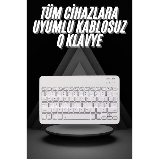 Q Klavye Türkçe Bluetooth Klavye Tüm Cihazlara Uyumlu Kablosuz Q Klavye Türkçe Bluetooth Klavye Tüm Cihazlara Uyumlu Kablosuz