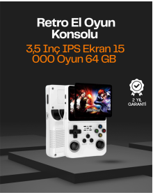 R36S Taşınabilir Retro Oyun Konsolu – 15.000 Oyun, 64 GB Depolama, IPS Ekran