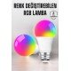 Renk Değiştirebilen RGB Işıklı Led Ampul A+Enerji 15 Watt Led Işık Renk Değiştirebilen RGB Işıklı Led Ampul A+Enerji 15 Watt Led Işık