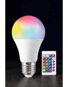 Renk Değiştirebilen RGB Işıklı Led Ampul A+Enerji 15 Watt Led Işık