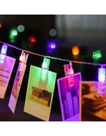 Renkli Işıklı Mandallı Fotoğraf Albümü 10 lu - RGB